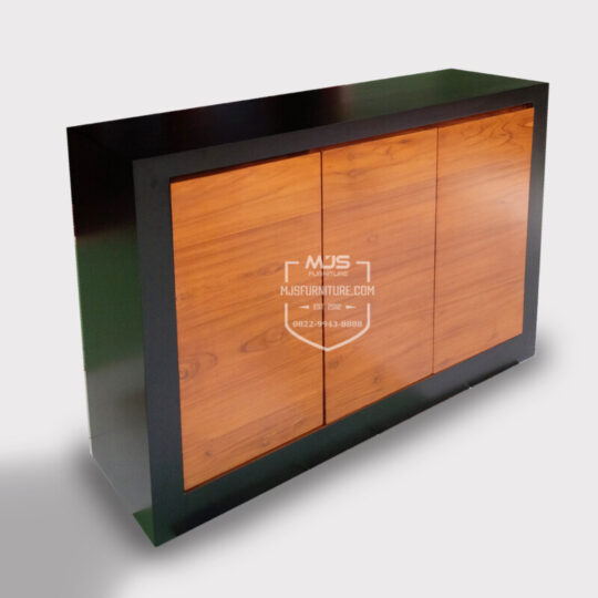 cabinet storage minimalis kayu jati modern