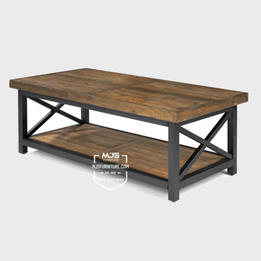 coffee table industrial kaki besi