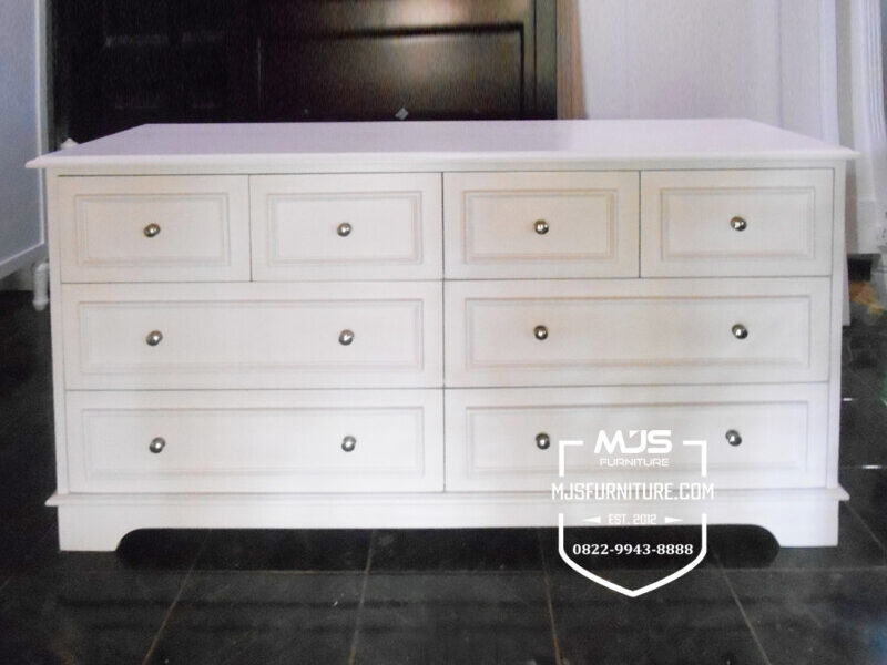 cabinet laci drawer putih minimalis classic