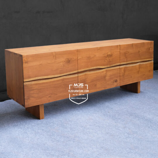 credenza natural jati solid