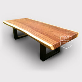 coffee table meja tamu kayu trembesi minimalis natural