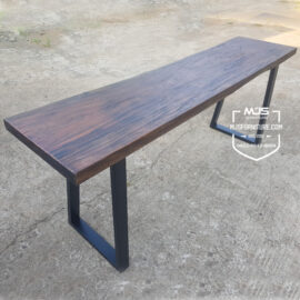 meja bar kayu trembesi solid minimalis rustic antik