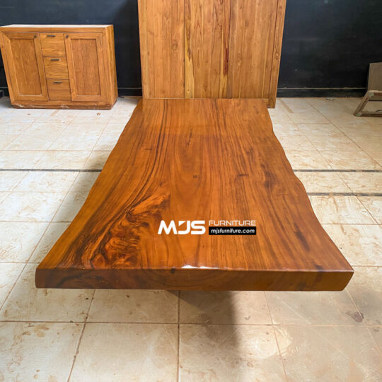 papan top table kayu trembesi solid suar